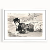 Classic Impressionist Monochrome – Manet’s Beach Portrait