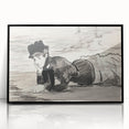 Classic Impressionist Monochrome – Manet’s Beach Portrait