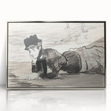 Classic Impressionist Monochrome – Manet’s Beach Portrait