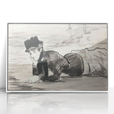 Classic Impressionist Monochrome – Manet’s Beach Portrait