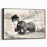 Classic Impressionist Monochrome – Manet’s Beach Portrait