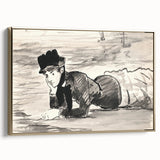 Classic Impressionist Monochrome – Manet’s Beach Portrait