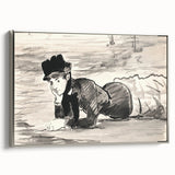 Classic Impressionist Monochrome – Manet’s Beach Portrait