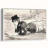 Classic Impressionist Monochrome – Manet’s Beach Portrait