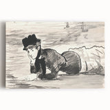 Classic Impressionist Monochrome – Manet’s Beach Portrait