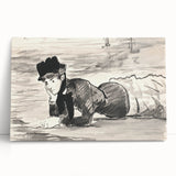 Classic Impressionist Monochrome – Manet’s Beach Portrait