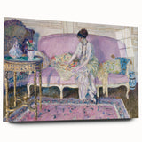 Refined Impressionist Interior – Frieseke’s Elegant Sofa Scene
