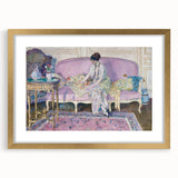 Refined Impressionist Interior – Frieseke’s Elegant Sofa Scene