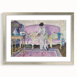 Refined Impressionist Interior – Frieseke’s Elegant Sofa Scene