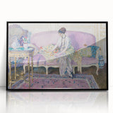 Refined Impressionist Interior – Frieseke’s Elegant Sofa Scene
