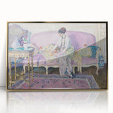 Refined Impressionist Interior – Frieseke’s Elegant Sofa Scene