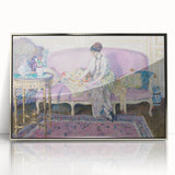 Refined Impressionist Interior – Frieseke’s Elegant Sofa Scene