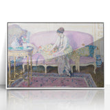Refined Impressionist Interior – Frieseke’s Elegant Sofa Scene
