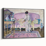 Refined Impressionist Interior – Frieseke’s Elegant Sofa Scene