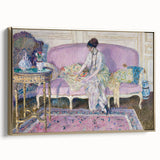 Refined Impressionist Interior – Frieseke’s Elegant Sofa Scene