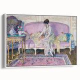 Refined Impressionist Interior – Frieseke’s Elegant Sofa Scene