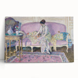 Refined Impressionist Interior – Frieseke’s Elegant Sofa Scene