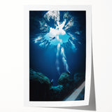 Stunning rolled canvas print showcasing a vibrant landscape design with intricate cave formations, perfect for enhancing any living space's decor.