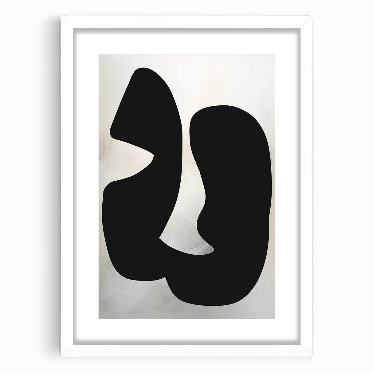 Modern Dining Room Wall Art - Black & White Abstract Canvas Décor