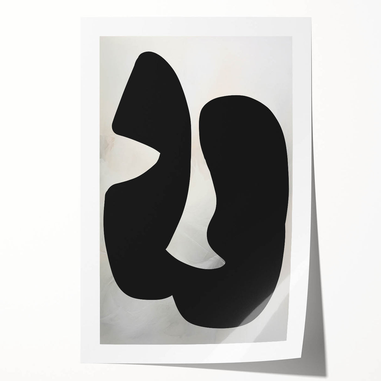 Modern Dining Room Wall Art - Black & White Abstract Canvas Décor