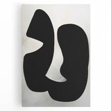 Modern Dining Room Wall Art - Black & White Abstract Canvas Décor