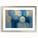 Abstract geometric frame in silver with a matte finish, showcasing a modern design, perfect for enhancing contemporary decor in living spaces or offices.