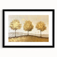 Abstract landscape wall art featuring a black frame and mat, showcasing vibrant colors and intricate details, perfect for modern home decor.