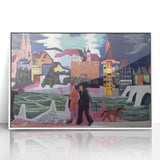 Expressionist Art: View of Basel and the Rhine by Kirchner Print