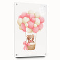 Playroom Wall Art - Teddy Bear Hot Air Balloon Kids Room Decor