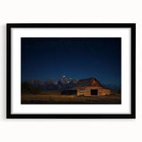 Landscape barn frame in matte black, showcasing a modern aesthetic with clean lines and a sleek finish, perfect for enhancing home décor or art displays.