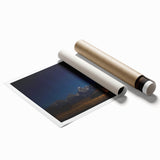 Landscape barn print showcasing rustic charm with vibrant colors, rolled for easy shipping in a protective tube, ideal for home decor enthusiasts.