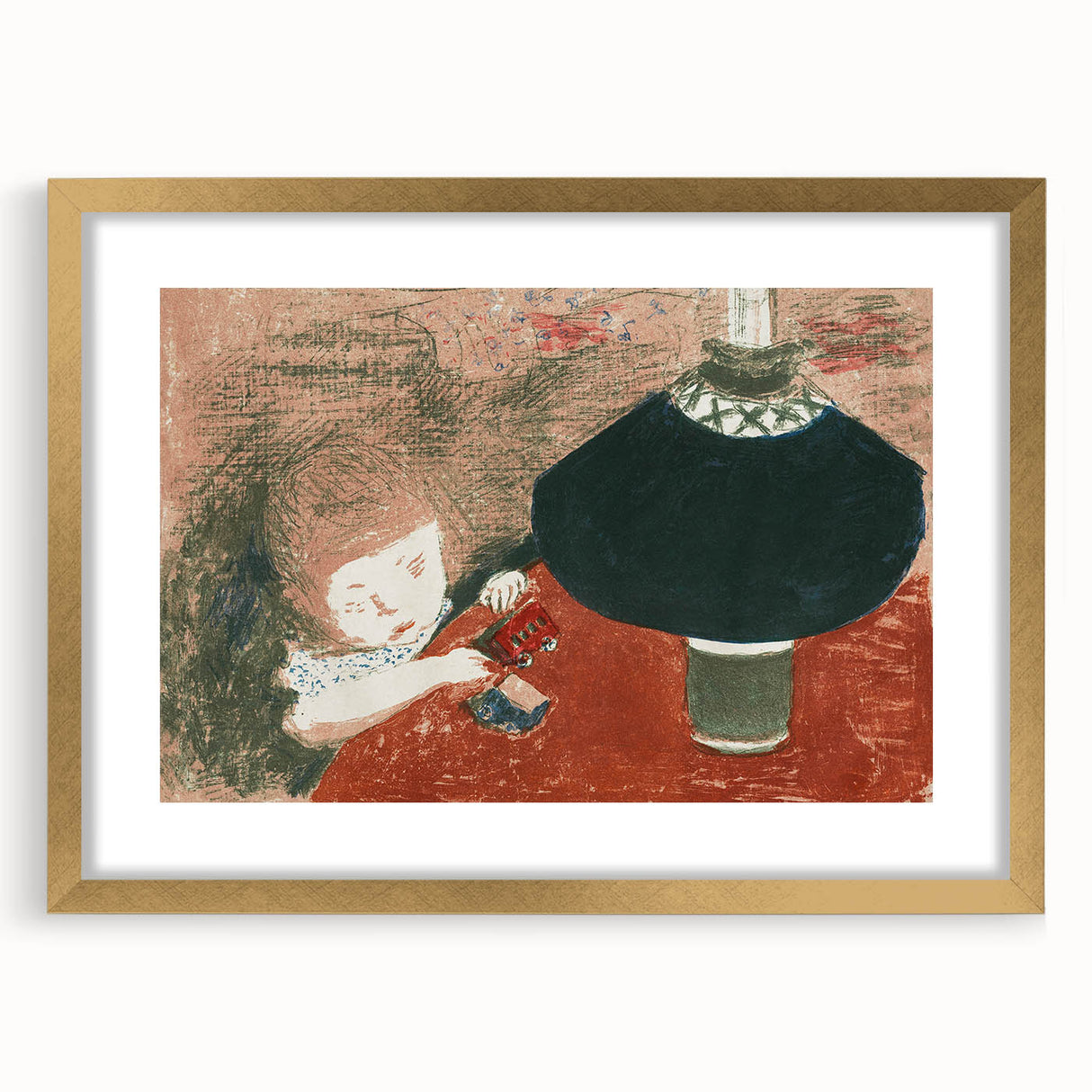 Modern Wall Art: Pierre Bonnard’s Child with Lamp in Warm Tones