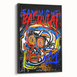Bold Pop Art Wall Art - Skull Canvas with Red, Blue, and Yellow