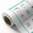 Kids Educational Wall Art - Clothing Learning Chart for Kids