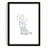 Circus Seal Nursery Wall Art - Nursery Canvas Prints