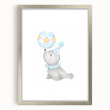 Circus Seal Nursery Wall Art - Nursery Canvas Prints