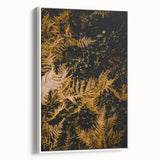 Vintage poster art featuring a fall landscape in vibrant colors on a large framed canvas, ideal for living room decor.