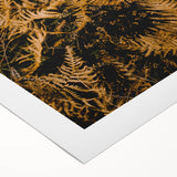 Art deco poster featuring an autumnal tree with golden leaves on rolled canvas, suited for dining room wall art.