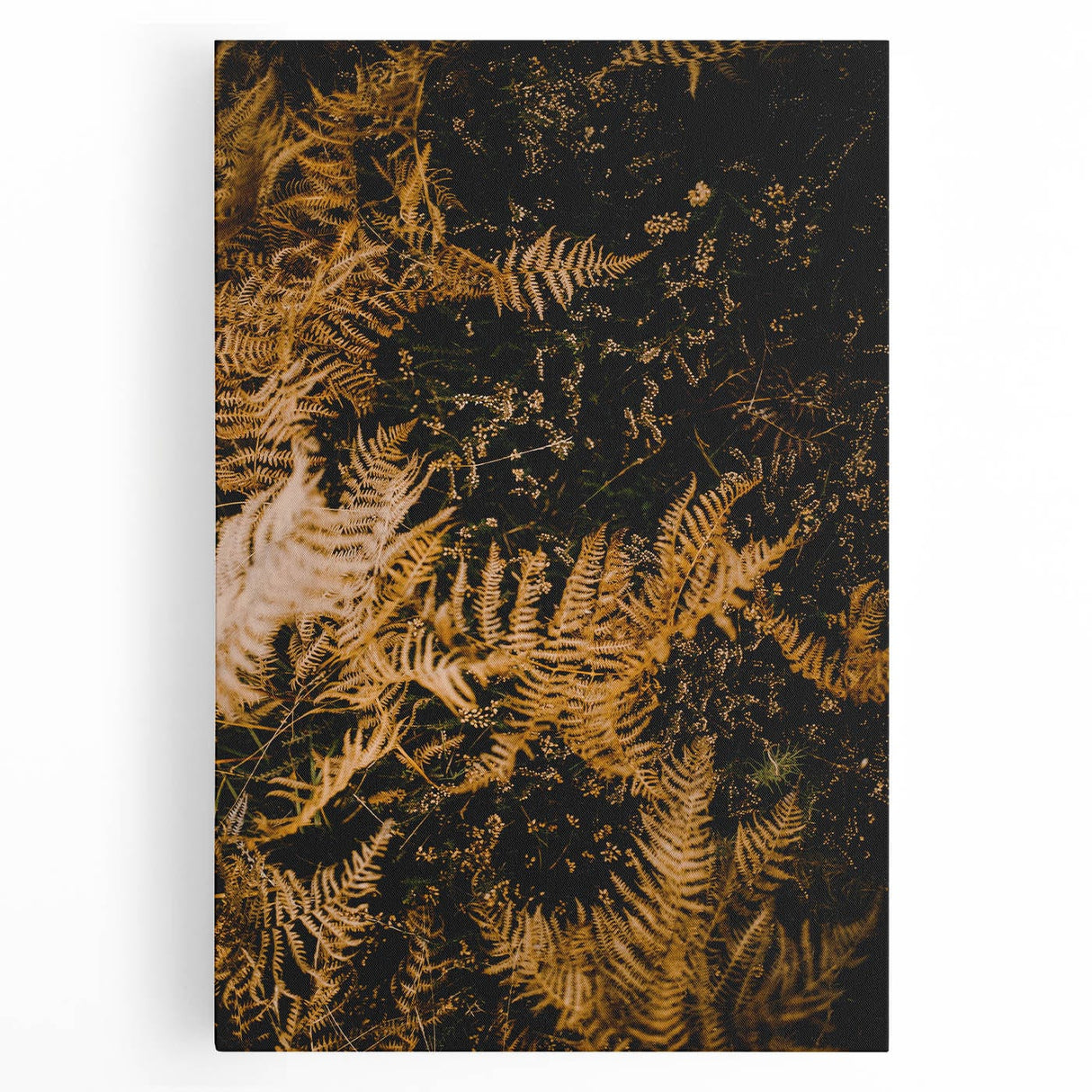 Large black and white stretched canvas depicting a minimalist autumn tree, ideal for kitchen wall art.