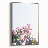 Framed canvas depicting a vintage landscape with spring theme in gold and black tones, suitable for bedroom decor.