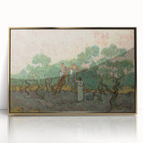 Dynamic Impressionist Landscape – Van Gogh’s Women Picking Olives