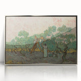 Dynamic Impressionist Landscape – Van Gogh’s Women Picking Olives