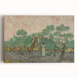 Dynamic Impressionist Landscape – Van Gogh’s Women Picking Olives