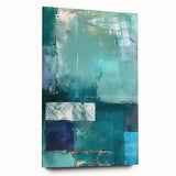 Abstract strokes wall art printed on acrylic glass, showcasing vibrant colors and unique textures, ideal for modern home decor in a stylish setting.