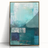 Framed abstract wall art featuring elegant gold strokes on an acrylic surface, set against a neutral backdrop, ideal for modern home decor and artistic interiors.