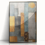 Framed abstract wall art featuring silver acrylic strokes on a textured background, perfect for modern home decor. Ideal for enhancing contemporary spaces.