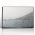 Framed abstract wall art showcasing dynamic black strokes on an acrylic background, perfect for modern decor. Adds elegance to any living space.
