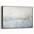 Framed abstract wall art featuring bold black strokes on a textured canvas, showcasing a modern aesthetic perfect for contemporary decor. Ideal for enhancing living spaces.