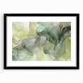 Abstract strokes wall art framed in black with a white mat, showcasing vibrant colors and dynamic patterns, perfect for modern home decor or office styling.