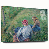 Tranquil Impressionist Landscape – Pissarro’s Peasant Girls Resting